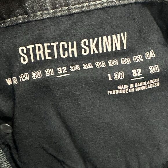 RAIL Stretch Skinny Jeans Men 32 x 32 Gray Ripped Casual - Picture 4 of 13